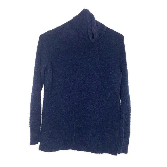 Joie Navy Fuzzy Turtleneck Pullover Sweater XS - Picture 1 of 5